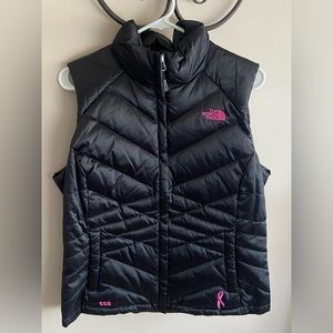 North Face Vest breast cancer awareness